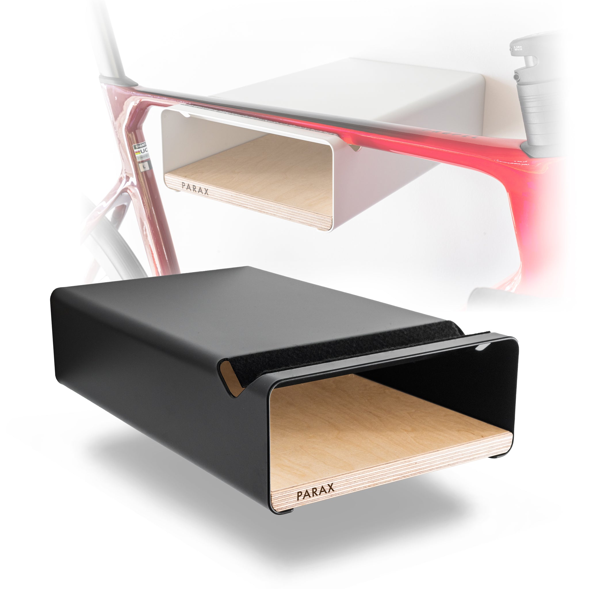 PARAX Sラック Bicycle wall mount with shelf | S Rack | parax – PARAX Bike Racks